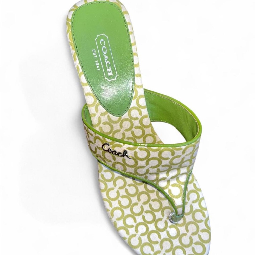 Coach Lime Patterned Women's Sandals - image 3